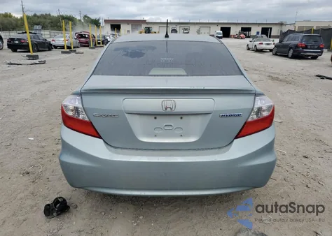 2012 Honda Civic Hybrid from USA, damaged, VIN JHMFB4F21CS000228